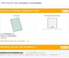 Se vende solar en Calle Córdoba Nº 16, una de las mejores zonas de Padul.