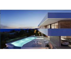 Una villa de lujo con piscina infinita y diseño contemporáneo
