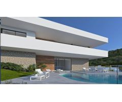 Una villa de lujo con piscina infinita y diseño contemporáneo