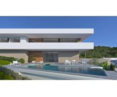 Una villa de lujo con piscina infinita y diseño contemporáneo