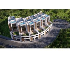Obra nueva - Chalet adosado con piscina privada y vistas al mar en Torrox