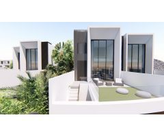 Obra nueva - Chalet adosado con piscina privada y vistas al mar en Torrox