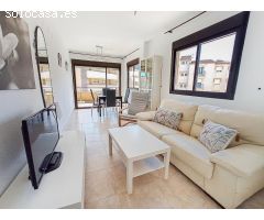 Apartamento de esquina de 2 dormitorios, 2 baños, piscina y plaza garage a 750m de Playa Albir