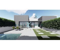 Modernas villas independientes en planta baja con solárium y piscina privada