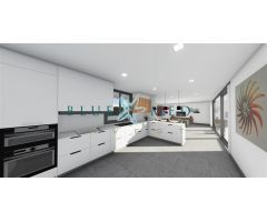 Modernas villas independientes en planta baja con solárium y piscina privada