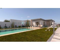 Villas modernas con 3 dormitorios y 2 baños en una sola planta.
