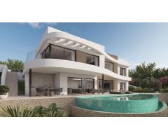 Villa moderna de obra nueva con vistas al mar, en Moraira, zona Benimeit