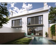 Casa pareada con jardín y piscina a estrenar!