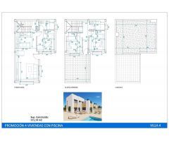 Villas modernas de nueva construcción en Benijófar con piscina privada