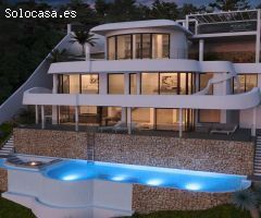 Villa de obra nueva, en Altea Hills con vistas panorámicas al mar.