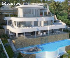 Villa de obra nueva, en Altea Hills con vistas panorámicas al mar.