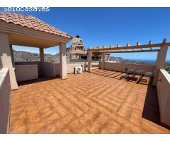 Apartamento con solarium con vistas despejadas al mar y a la sierra, en Collados, Águilas
