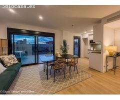 Planta Baja- Tipo ático de Obra Nueva 2 habitaciones y dos baños en el centro de Vallirana