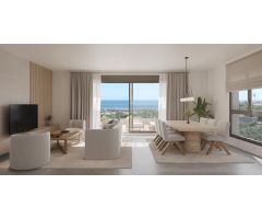 Moderno apartamento de 2 dormitorios en complejo residencial con vistas al mar en Estepona