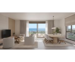 Moderno apartamento de 3 dormitorios en complejo residencial con vistas al mar en Estepona