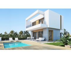 Impresionante villa independiente moderna de 3 dormitorios de nueva construcción con piscina privada