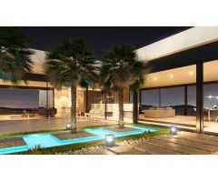 Frontline golf nueva construcción independiente villa de 3-4 dormitorios con piscina privada en el c