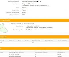 VENTA DE TERRENO EN BENEXAIMA ALICANTE CON CASETA DE APEROS