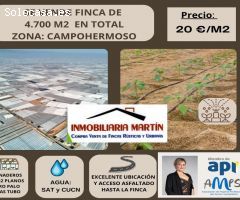 SE VENDEN 4.700 M2 DE TERRENO EN TOTAL