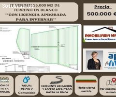55.000 M2 DE TERRENO EN BLANCO CON LICENCIA APROBADA PARA INVERNAR