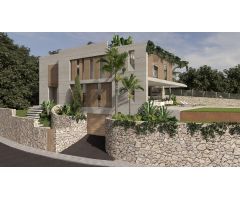 Terreno con vistas al mar y proyecto en venta, con vista al Castillo de Bendinat