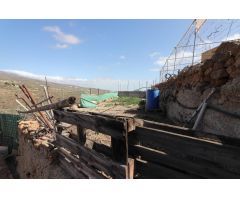 Terreno con construcción a reformar e invernaderos en Arico Viejo