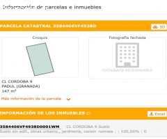 Se vende solar en Calle Córdoba 9, una de las mejores zonas de Padul