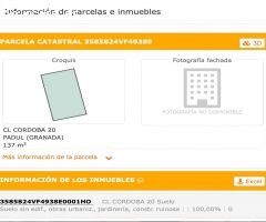 Se vende solar en Calle Córdoba Nº 20, una de las mejores zonas de Padul.