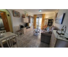 Apartamento esquina de 2 Dorm en Urb con piscina y terraza de ancho especial con vistas al mar