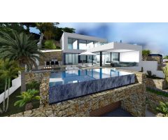 villa Obra nueva con 5 dormitorios y magníficas vistas al mar en Calpe (Costa Blanca)