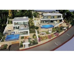 villa Obra nueva con 5 dormitorios y magníficas vistas al mar en Calpe (Costa Blanca)