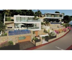 villa Obra nueva con 5 dormitorios y magníficas vistas al mar en Calpe (Costa Blanca)