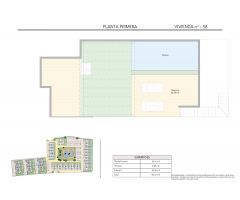 Bungalow Planta Alta con terraza y solarium, 3 dormitorios y piscina privada en Finestrat (Costa Bla