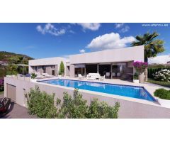 Villa moderna en la costa de Benissa y Calpe a 1,5 km de la playa.