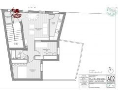 Solar urbano de118 m2 para la construcción de 2 apartamentos, de 71 m2 y 65 m2