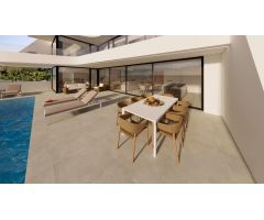 ?Villa de Obra Nueva con Piscina y Vistas al mar en Calpe, Costa Blanca.