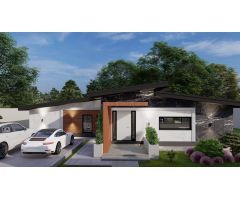 Chalet de obra nueva con piscina