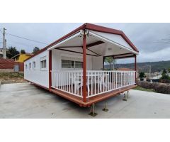 Se vende terreno con casa prefabricada