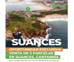 VENTA CONJUNTA DE 3 PARCELAS EN SUANCES