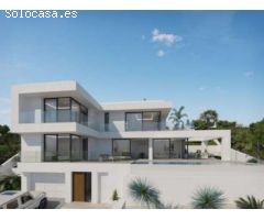 Calpe Villa nueva 3 habitaciones y piscina vista al  mar y al peñon de lfach 789000 euros