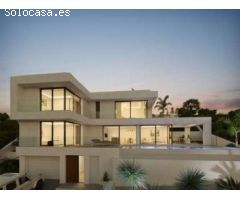 Calpe Villa nueva 3 habitaciones y piscina vista al  mar y al peñon de lfach 789000 euros