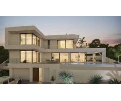 Calpe Villa nueva 3 habitaciones y piscina vista al  mar y al peñon de lfach 789000 euros