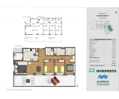 Residencial Entrepuentes en el parque del Guadiana