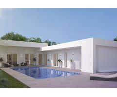 Villa Obra Nueva en parcela de 500 m2 en La Romana (Alicante)