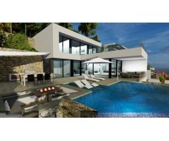 villa Obra nueva con 5 dormitorios y magníficas vistas al mar en Calpe (Costa Blanca)