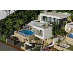 villa Obra nueva con 5 dormitorios y magníficas vistas al mar en Calpe (Costa Blanca)