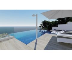 villa Obra nueva con 5 dormitorios y magníficas vistas al mar en Calpe (Costa Blanca)