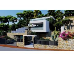 villa Obra nueva con 5 dormitorios y magníficas vistas al mar en Calpe (Costa Blanca)