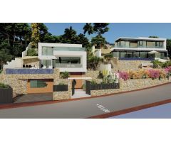 villa Obra nueva con 5 dormitorios y magníficas vistas al mar en Calpe (Costa Blanca)