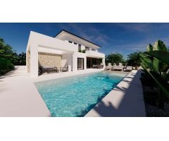 Villa en construcción a 500 m de la playa en Calpe (Costa Blanca)